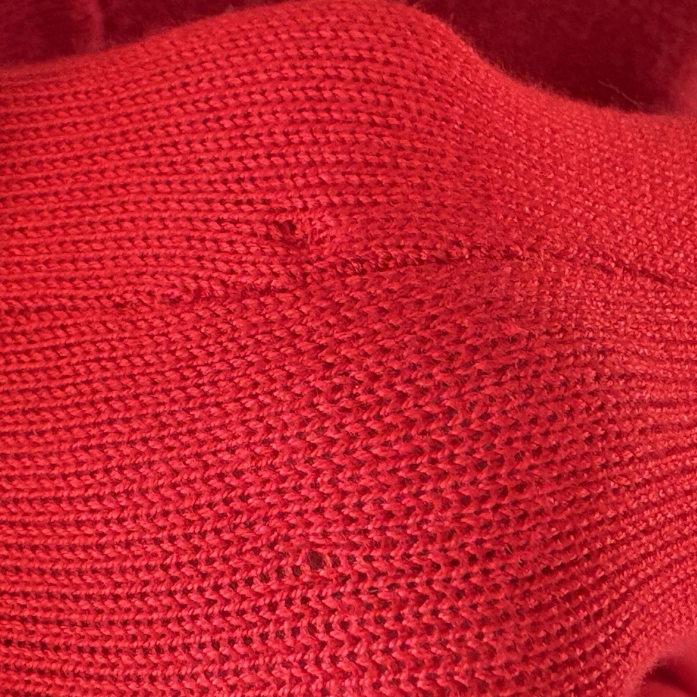 Cynthia Rowley Women M Knit Sweater & Scarf  Top Red Heart Valentine Love - Picture 8 of 8
